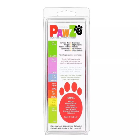 NWT Pawz 12pc Rubber Dog Boots Size Small Red - Picture 4 of 5